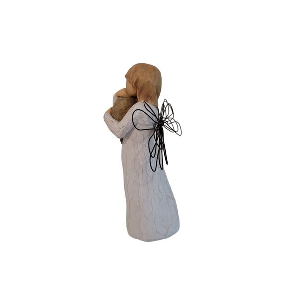 Willow Tree Angel of friendship angel with puppy dog wooden with metal wings - Picture 4 of 6
